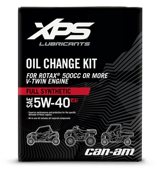 CANAM OIL CHANGE KIT XPS 4T 5W-40 Full Synthetic Oil Change Kit for Rotax 500 cc or more V-Twin engine*