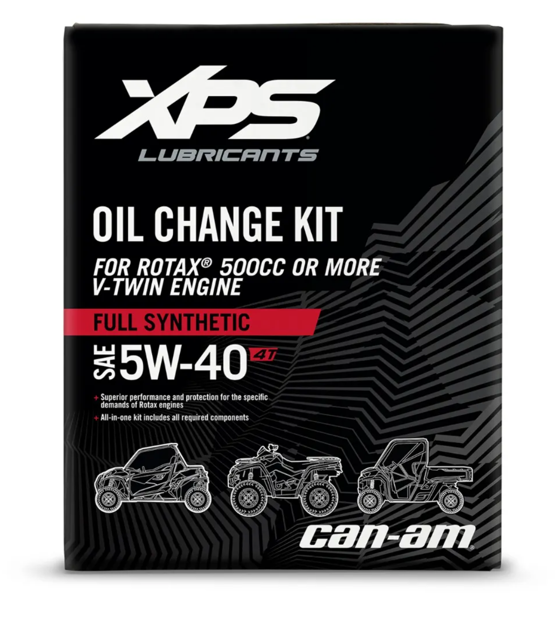 CANAM OIL CHANGE KIT XPS 4T 5W-40 Full Synthetic Oil Change Kit for Rotax 500 cc or more V-Twin engine*