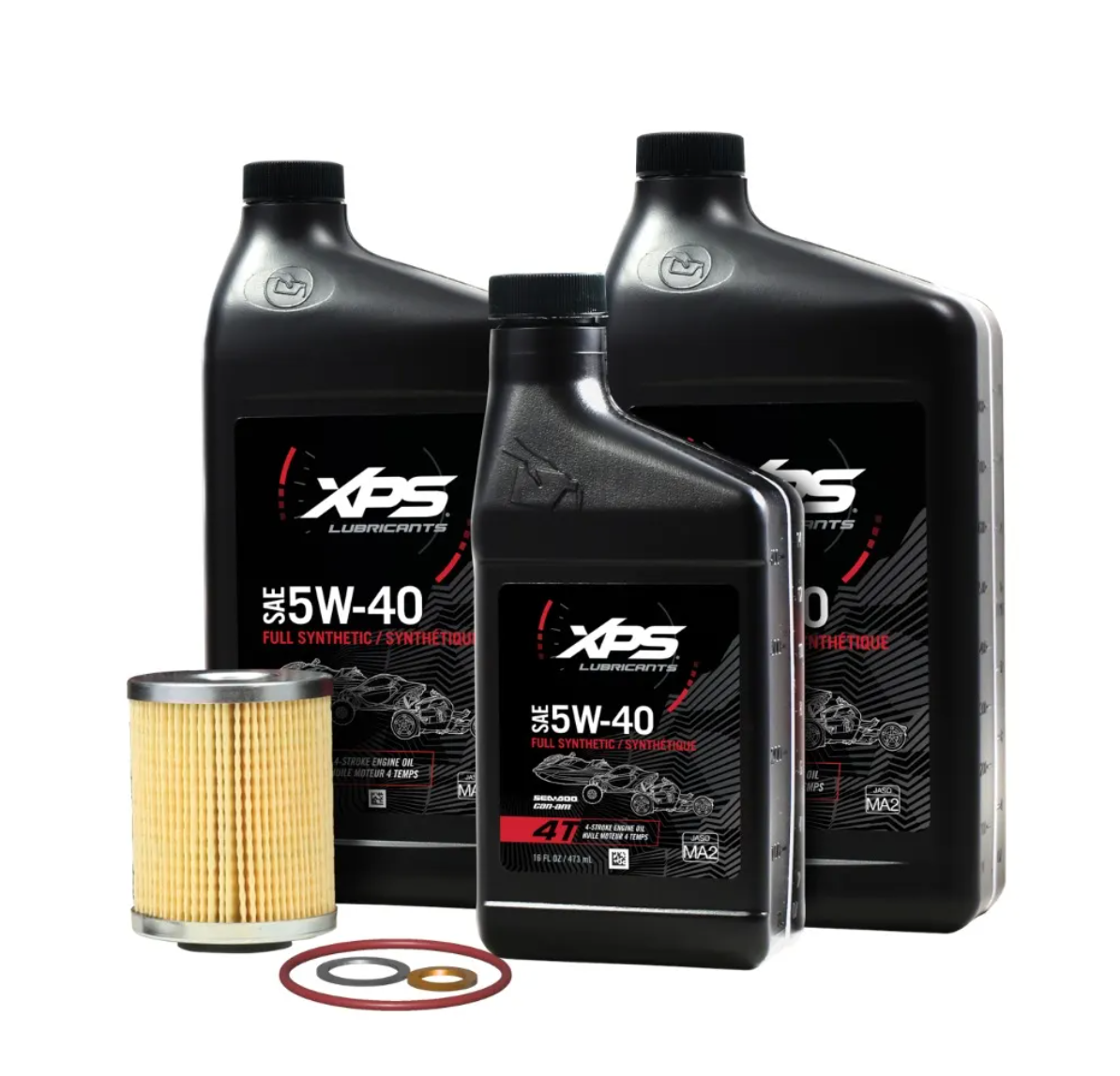 CANAM OIL CHANGE KIT XPS 4T 5W-40 Full Synthetic Oil Change Kit for Rotax 500 cc or more V-Twin engine*